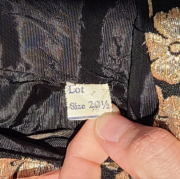 Stunning vintage 1960/70s brocade and chiffon cocktail dress - Picture 3 of 9